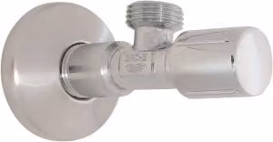 Valvola a squadra 22043 1/2x1/2'' rosetta in metallo maniglia autochiudente attacco filettato cromo