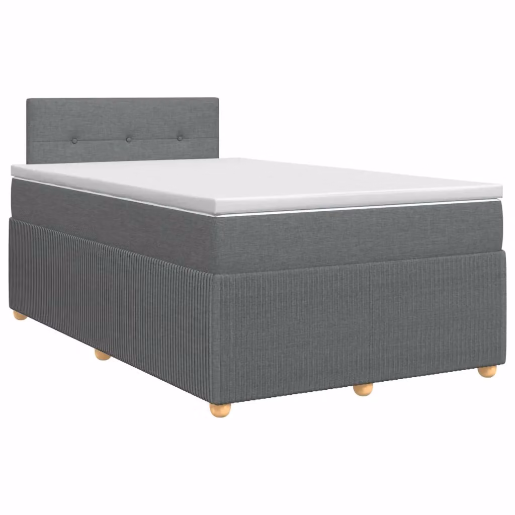 Letto box spring con materasso ibrido vidaXL Grigio e Bianco L/P/H: 120 x 200 x 100,5 cm – 2