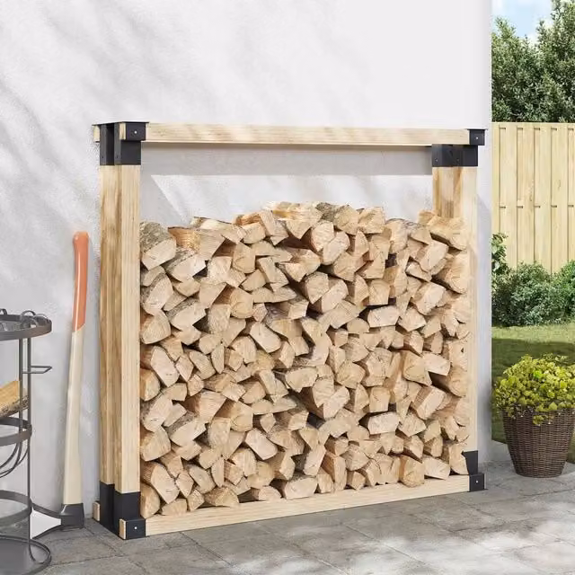 Set di 12 pezzi per impilare la legna vidaXL Antracite L/P/H: 34 x 10 x 15 cm