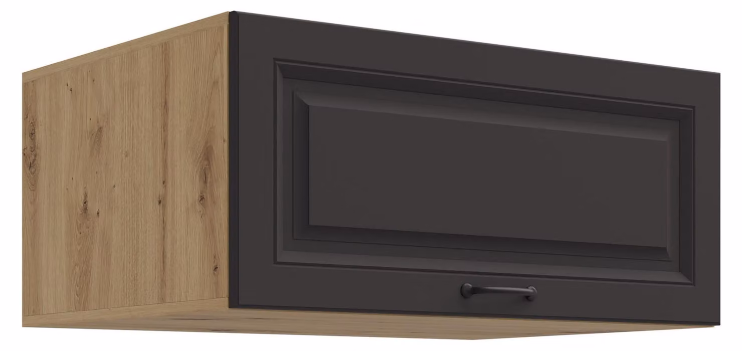 Credenza alta da 80 cm STILO Grigio + Rovere Artisan Angolo cottura Blocco cucina Cucina in stile rustico