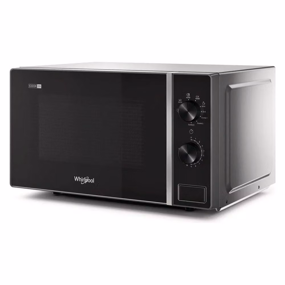 Microonde Whirlpool Mwp 103 Sb con Grill, 20 Litri, 700 W, Nero e Argento, L: 45,2 cm, P: 37,8 cm, H: 26,2 cm – 2