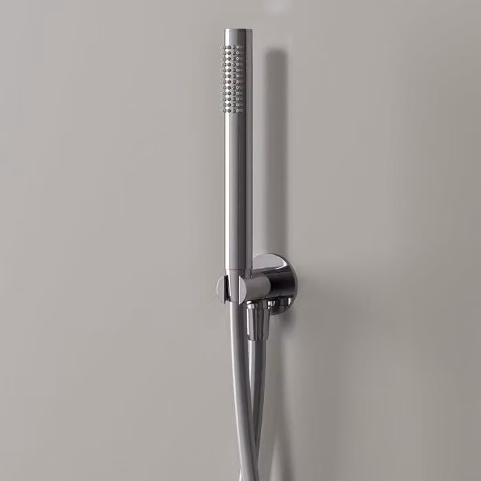 Set per vasca Kronenbach modello 1, con doccetta a soffione rotonda e raccordo a muro