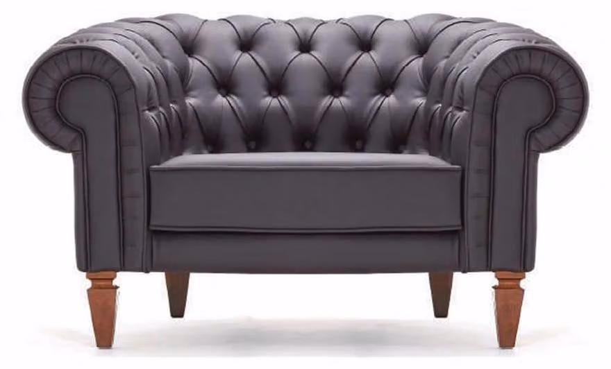 Sessel Leder Couch Polster Sitz Chesterfield 1 Sitzer Couchen Sofa