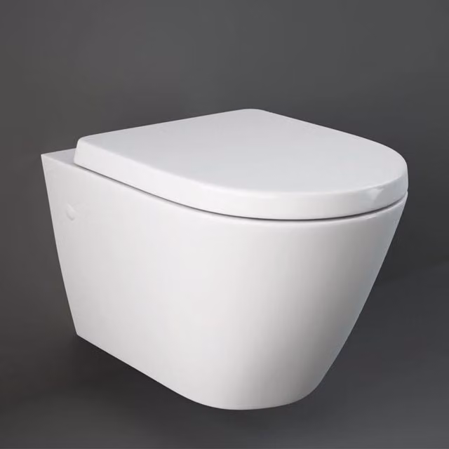 Wc Sospeso Rimless Rak Collezione Resort Bianco in Ceramica senza Brida