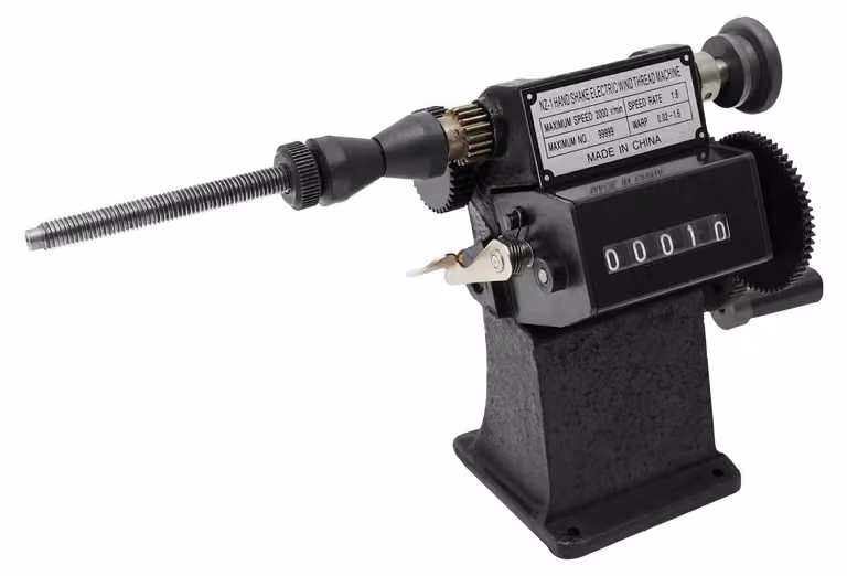 Avvolgitore per bobine, contatore meccanico, design ergonomico, colore nero