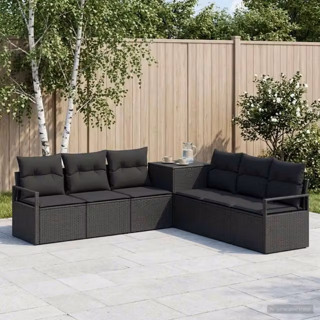 Set di divani 7 pz Nero 120 x 62 x 69 cm. 3448714