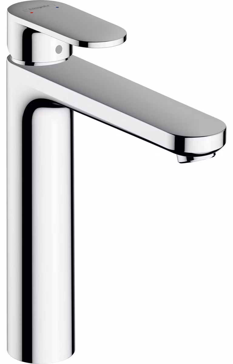hansgrohe Vernis Blend Mitigeur monocommandé pour lavabo 190 avec vidage à tirette métallique chromé, saillie 108 mm, 71581000, 71581000
