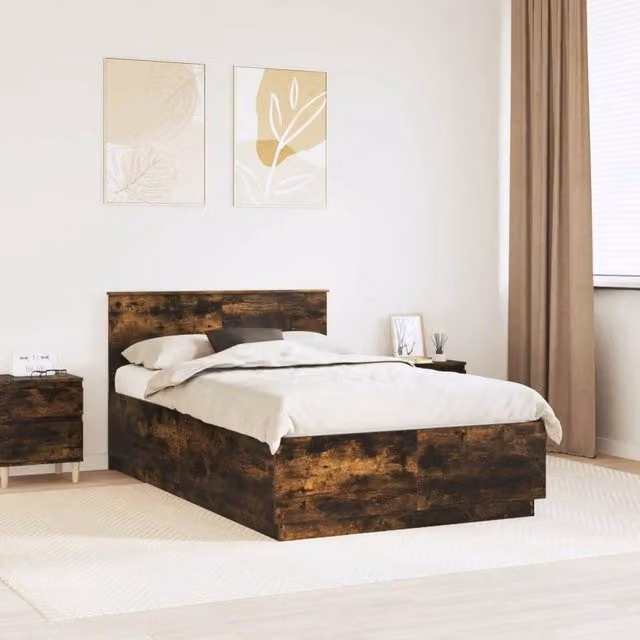 Struttura del letto-Giroletto Rovere fum¨¦ 120 x 190 cm Legno multistrato 218887
