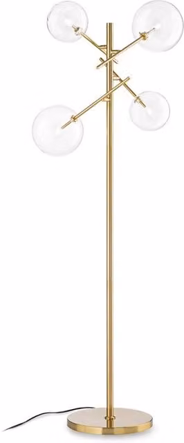 Piantana Moderna Ideal Lux Equinoxe in Metallo Ottone con 4 Luci LED Luce Calda