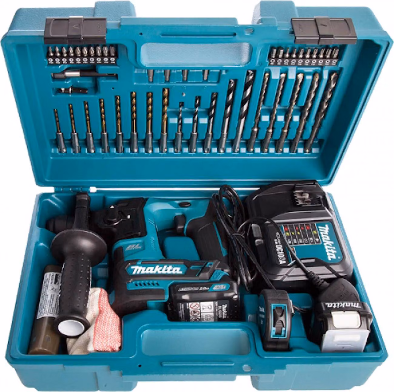 Trapano a percussione a batteria Makita HR140DWYE1 SDS-Plus 12V, 2x1,5Ah