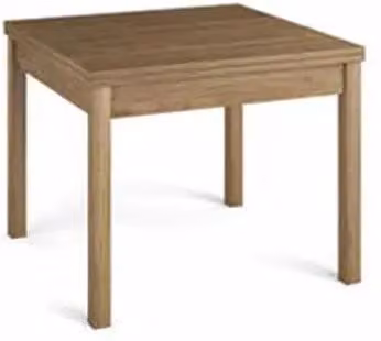 Tavolo da pranzo Noce Naturale apribile a libro in legno nobilitato cm 90x90-180