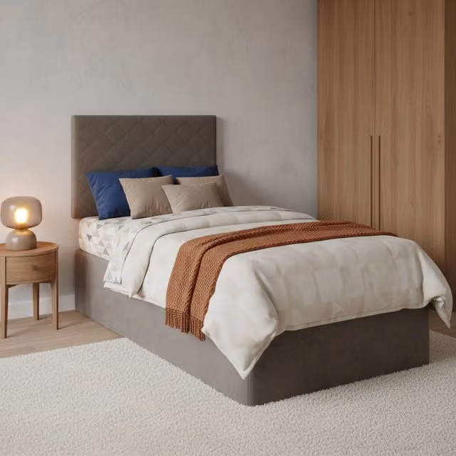 Letto Singolo Accu Talamo Italia, Grigio, Made in Italy, 80x190 cm