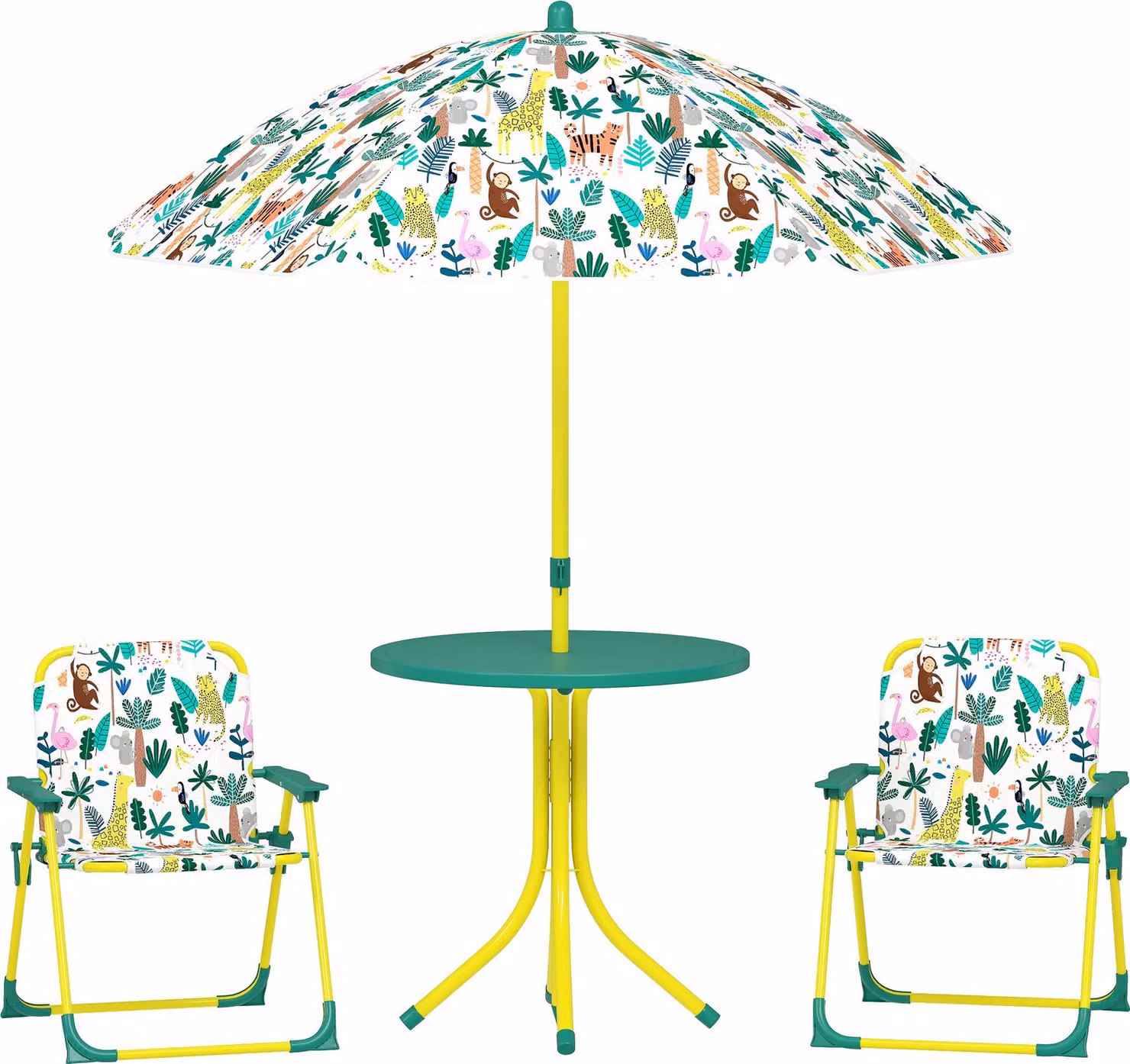 Set di sedute per bambini AIYAPLAY, composto da 4 pezzi, con parasole rimovibile