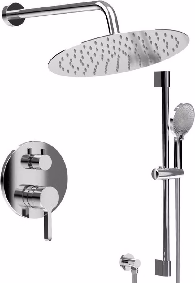 Miscelatore da incasso per doccia ICONIC, 2 uscite, cromo