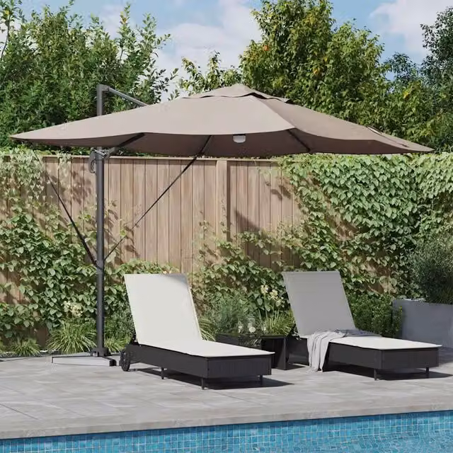 Ombrelloneda-Ombrello da giardino balcone Talpa 351 x 250 x 253 cm Poliestere e Alluminio