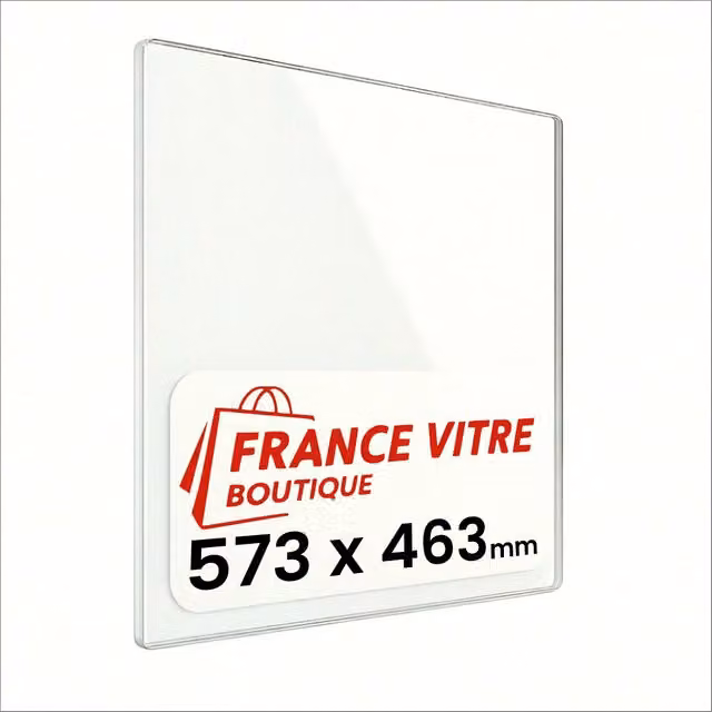 Vetro di ricambio per stufa a legna e caminetto resistente al fuoco, trasparente, L: 57,3 cm x P: 46,3 cm x H: 0,4 cm – 1