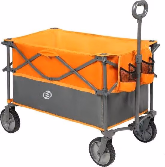 Pratico carrello da spiaggia pieghevole - Mezzo di trasporto versatile - Utilizzo multiuso - Diverse posizioni di appoggio - Ruote girevoli