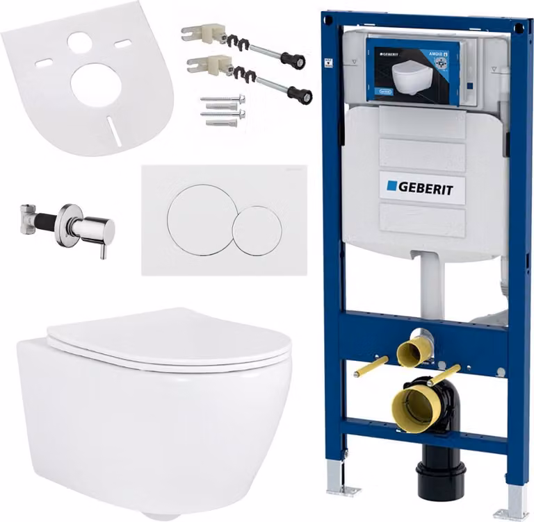 Geberit doccia sospesa WC senza bordo Taharet/valvola bidet set di elementi da parete