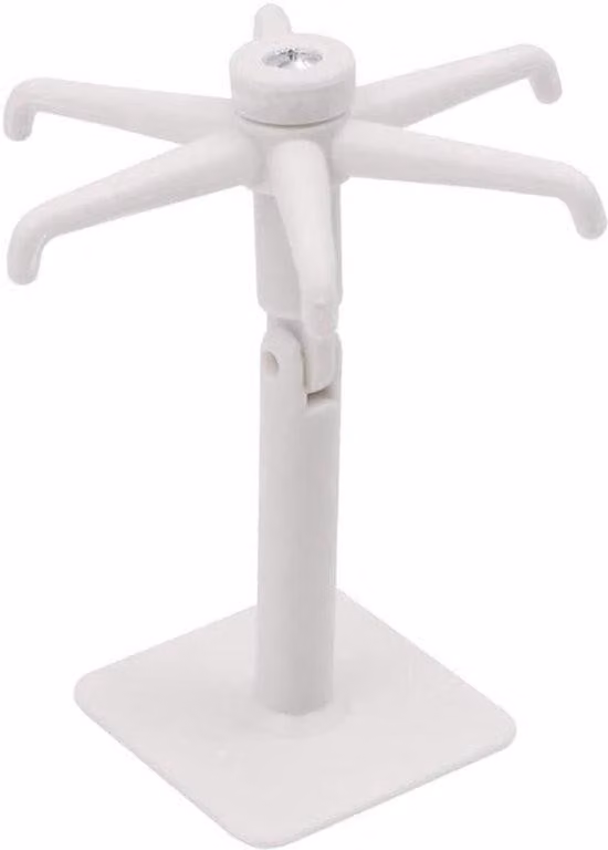 Ganci per cucina/bagno - Rotazione a 360° - Adesivi - Confezione da 4 pezzi - Materiale ABS di alta qualità - Resistenti all'acqua