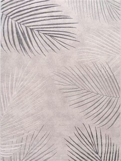 Tappeto Tiana grigio con effetto alto-basso e decoro floreale, L: 290 cm, P: 200 cm