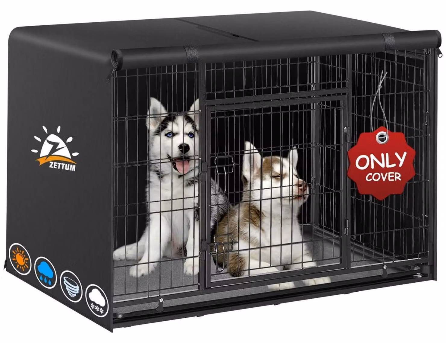 Copertura per trasportino per cani, 75 cm, tessuto Oxford 600D, resistente al vento, impermeabile, resistente ai raggi UV, dimensioni: lunghezza 76 cm, larghezza 51 cm, altezza 51 cm