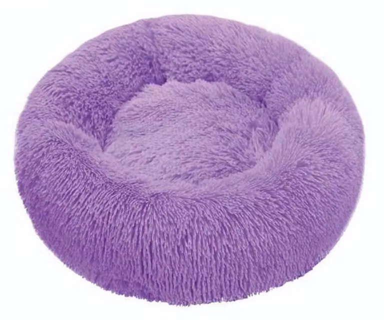 Cuccia per cani, cuccia per gatti, morbida, rotonda, 70 cm, color lilla