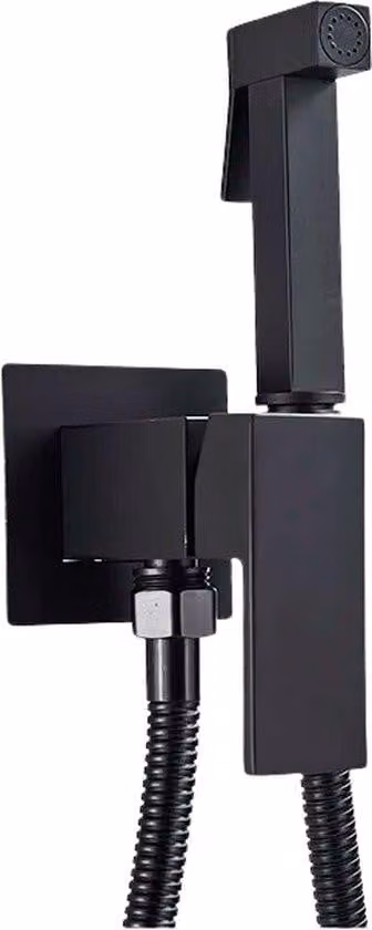 Doccetta per bidet, nera, spruzzatore per WC