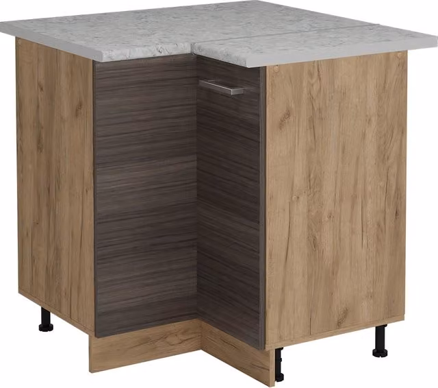 Mobile ad angolo cucina R-Line Grigio nobile/Rovere dorato 75.6 cm PL Marmo Vicco