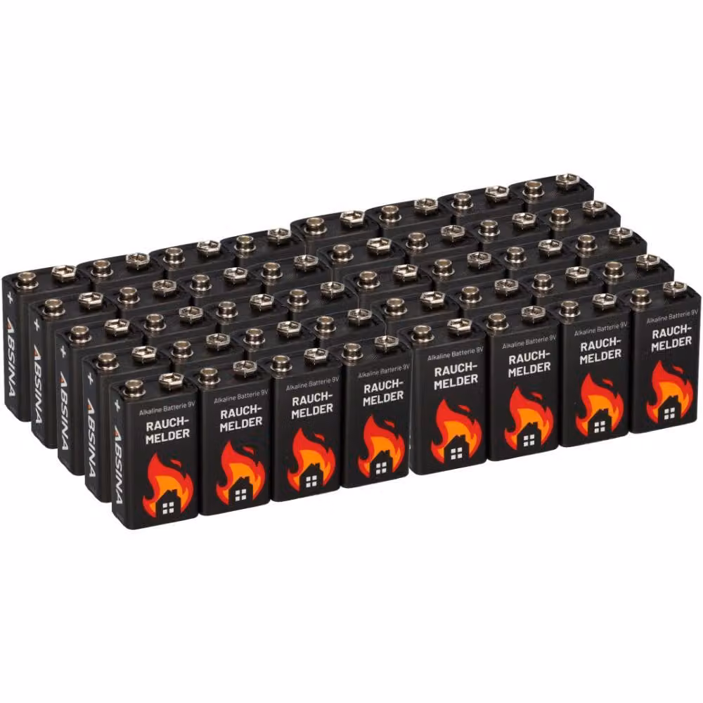 40x batteria per rilevatore di fumo a blocco da 9V per i giocattoli dei dispositivi di misurazione del rilevatore di fumo