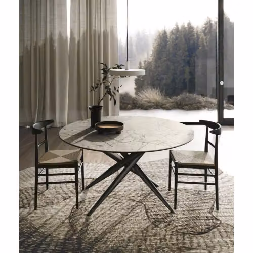 Tavolo rotondo allungabile con basamento centrale Tiffany Round Sedit