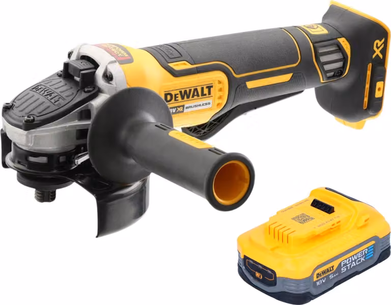 Smerigliatrice angolare a batteria DeWalt DCG 406 N 18 V 125 mm Brushless + 1x batteria Powerstack 5,0 Ah - senza caricabatteria