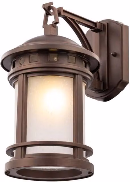 Applique da esterno Maytoni Salamanca in bronzo con vetro trasparente, attacco E27 e protezione IP44