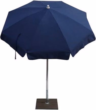 Ombrellone con palo centrale Alux Made in Italy in alluminio e poliestere blu con protezione UPF 50+ - Diametro: 200 cm