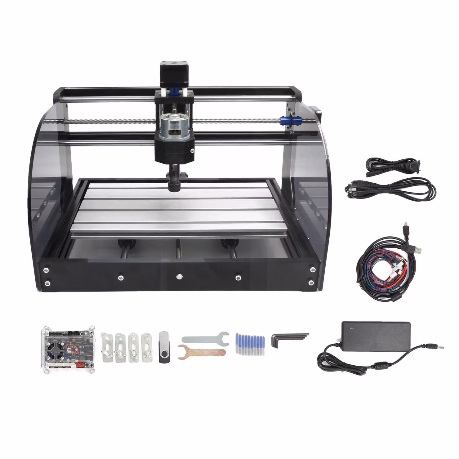 Incisione laser, tubo laser opzionale, fresatrice CNC, modello 3018Pro standard, con laser da 20W