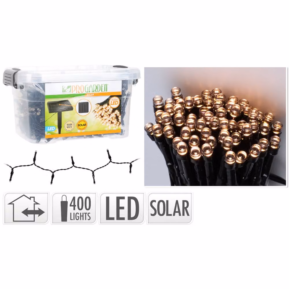 HOMESTYLING Solar LED PARTY 400 LED catena luminosa KO-DX9520010