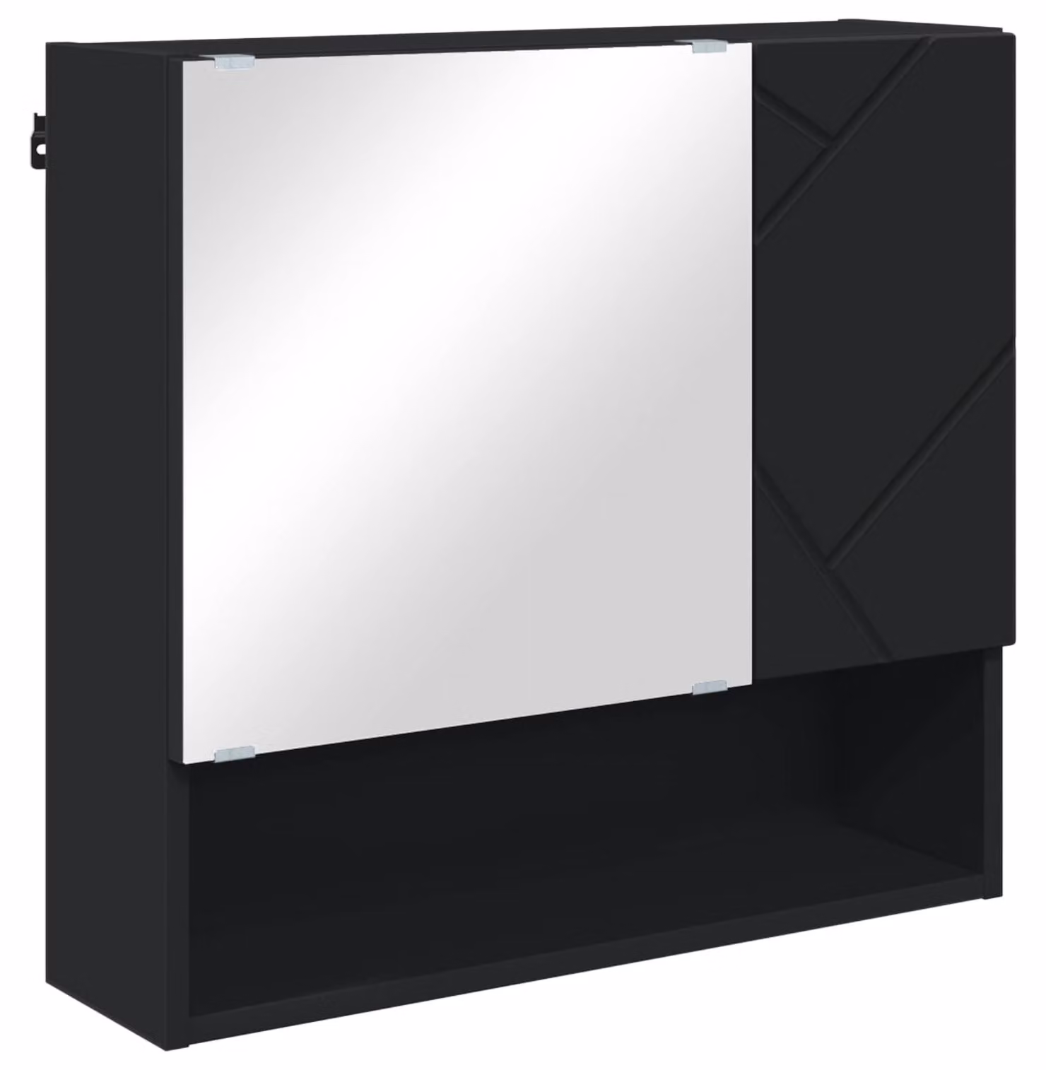 Mobiletto per specchio Nero 59 x 17 x 55 cm Legno multistrato