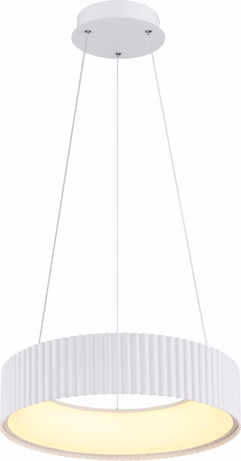 Globo Kemp Lampada a sospensione LED 45W CCT bianco opaco, funzione memoria in metallo Ø46cm 15924W