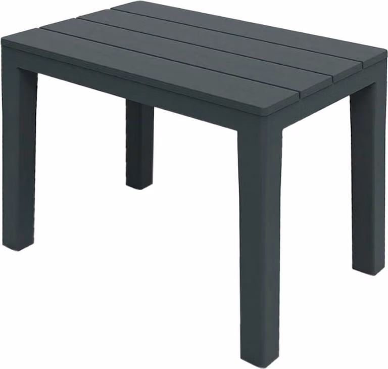 Tavolino da giardino in antracite, dimensioni approssimative 60 x 38 cm, in plastica