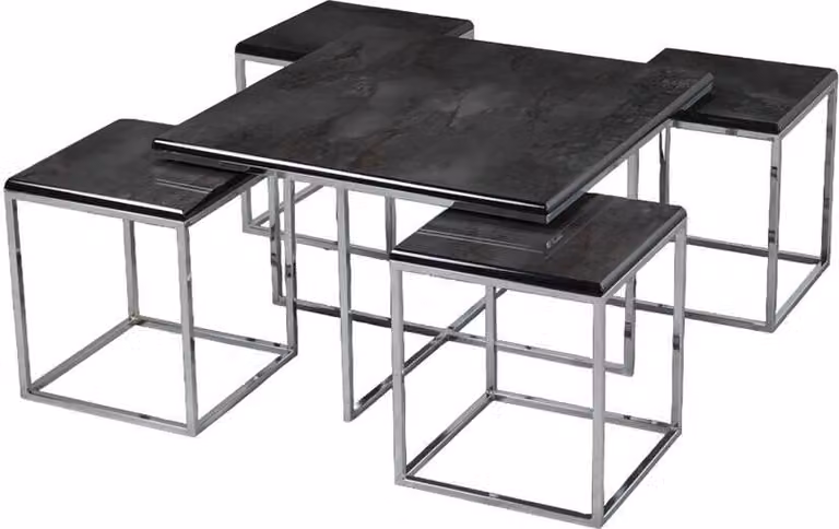 Couchtisch Luxus Design Metall Elegantes Möbel Wohnzimmer Schwarz Couchtische