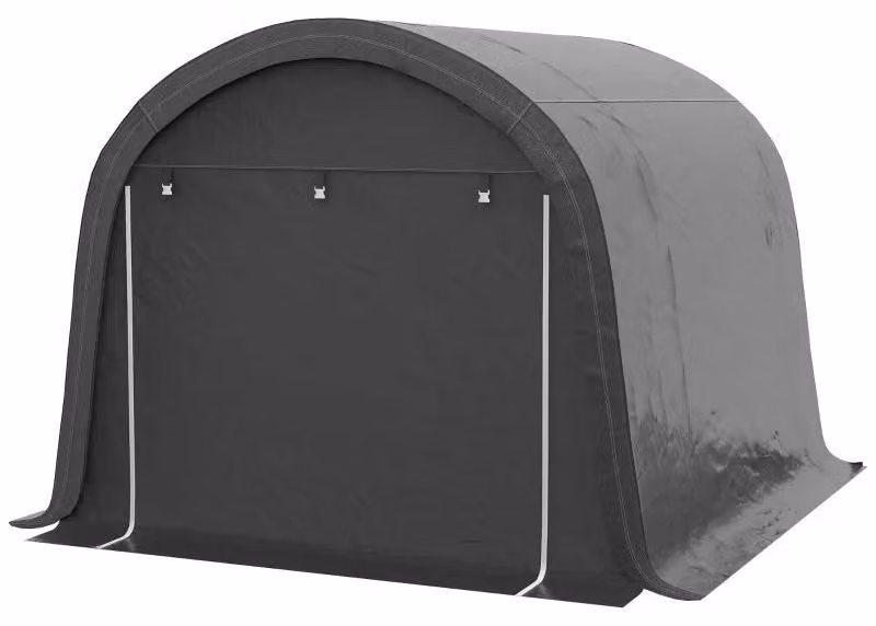 Tenda da campeggio per giardino e moto - Capanno da giardino | Colore: Grigio | Dimensioni: 300x300x235 cm