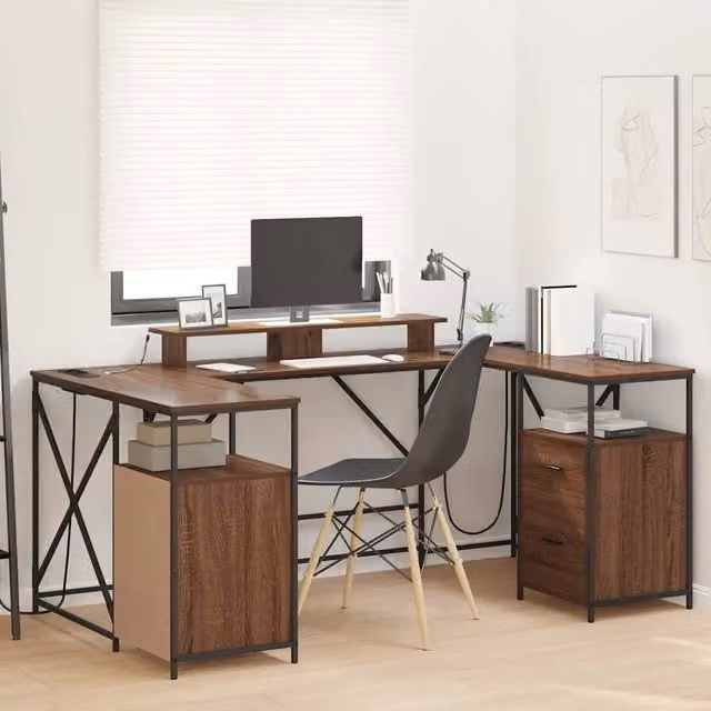 Scrivania Rovere Marrone Legno ingegnerizzato 3376140