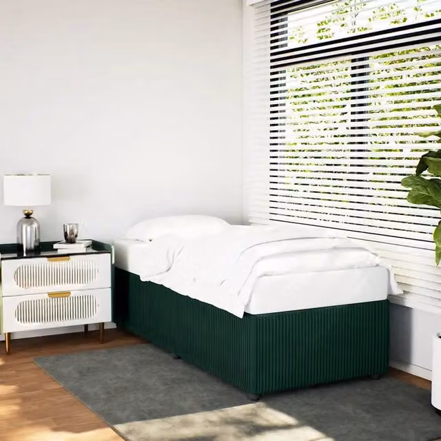 Giroletto vidaXL in velluto verde senza materasso L 80 cm x P 200 cm