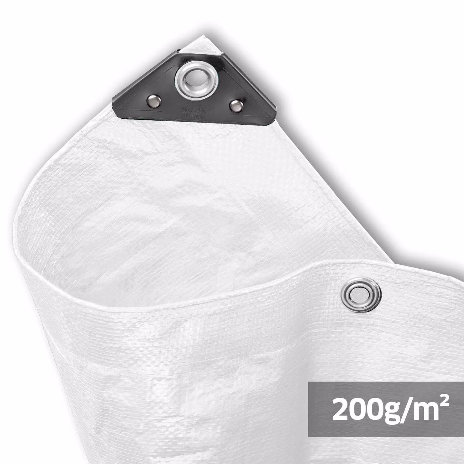 Omgoods - Telo coprioggetto multifunzionale, 200 g/m² - 3 x 6 m, bianco, resistente ai raggi UV