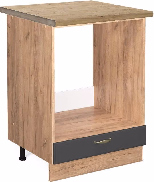 Mobile per forno da incasso Vicco Fame-Line Antracite e Rovere dorato, Larghezza: 60 cm