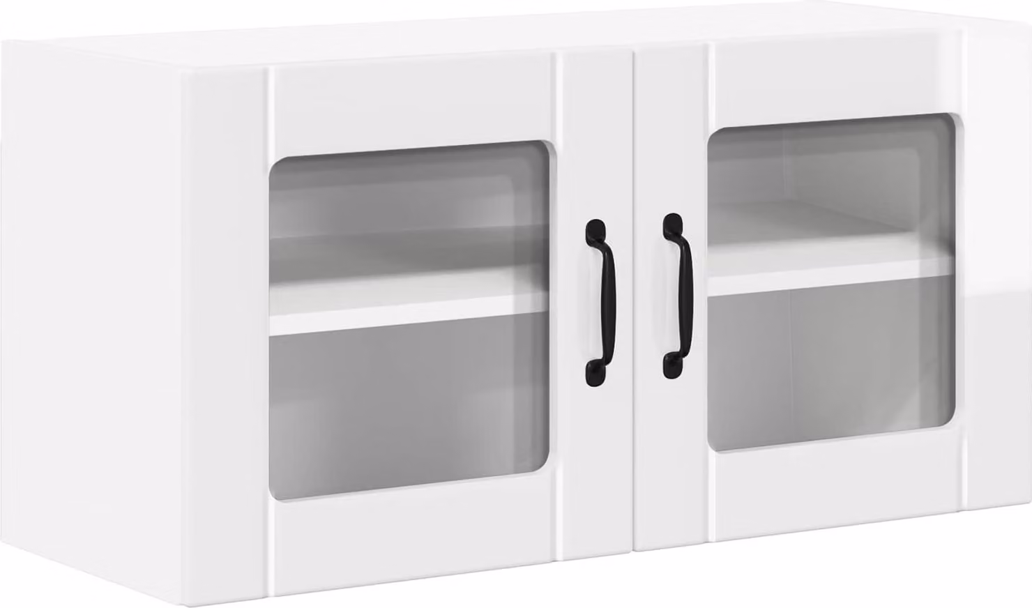 Mobile in vetro da parete LUCCA Bianco Lucido 80 x 31 x 40 cm