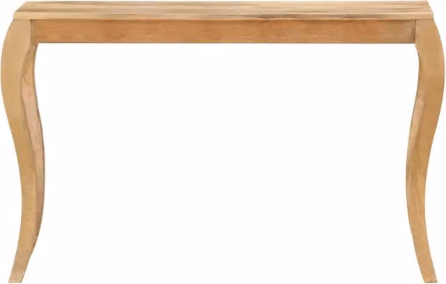 Tavolo Consolle vidaXL in Legno di Mango Marrone e Bianco L/P/H: 118 x 38 x 76 cm