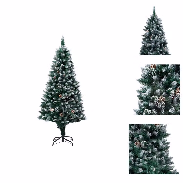 vidaXL Albero di Natale artificiale con pigne e neve 150 cm - Alberi di Natale