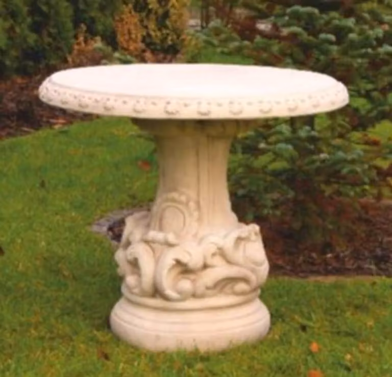 Casa Padrino Tavolo da giardino barocco beige chiaro Ø 87 x H. 78 cm