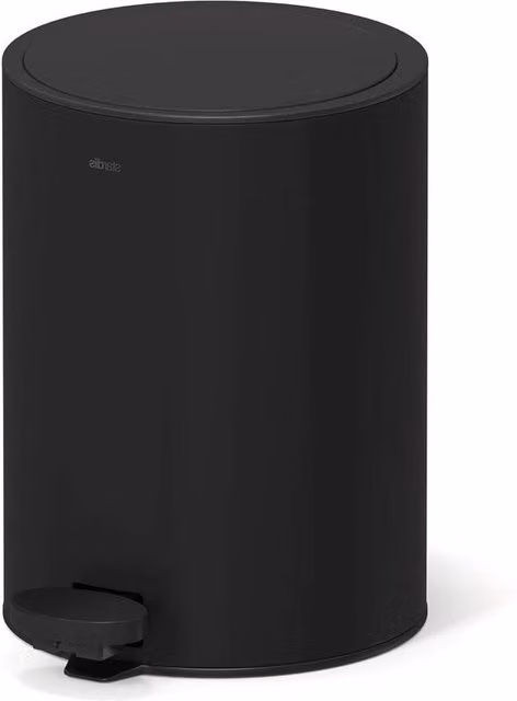 Cestino con pedale Brabantia in acciaio inossidabile nero da 3 litri con chiusura morbida e secchiello interno rimovibile