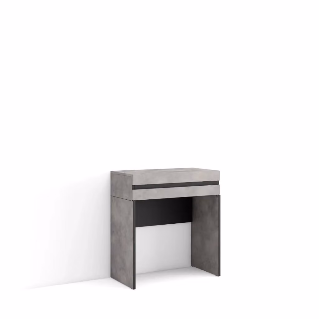 Tavolo da toeletta moderno SKRAUT HOME con cassetto, grigio, L: 70 cm, P: 35 cm, H: 75 cm – 2